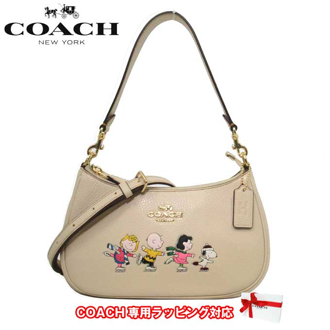 【10 OFF 5/21 09:59迄】コーチ バッグ ショルダーバッグ COACH ピーナッツ × コーチ スヌーピー アンド フレンズ テリ 2WAY ショルダー 斜め掛け CE861 IMOQY(アイボリー×マルチカラー) アウトレット レディース 送料無料