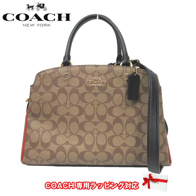 ハンドバッグ 【1000円OFF 5/16 01:59迄】コーチ バッグ ハンドバッグ COACH シグネチャー カラーブロック リリー 2WAY キャリーオール 斜めがけ PVC×レザー 91016 IME7V(カーキマルチ) アウトレット レディース 送料無料