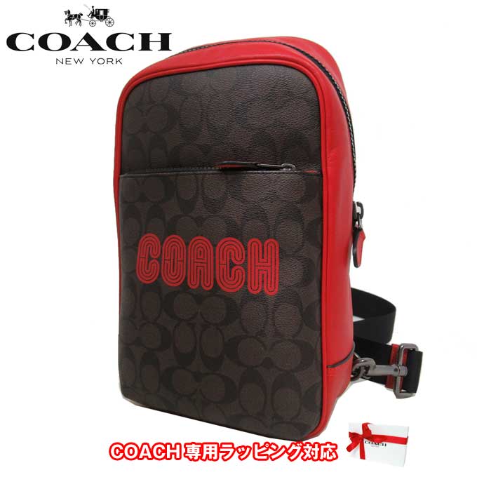 【10%OFF 5/21 09:59迄】【訳あり】 コーチ バッグ ショルダーバッグ COACH シグネチャー カラーブロック ロゴ ウェストウェイパック ボディーバッグ CE522 QBTAK(マホガニー×レッド系) アウトレット メンズ 送料無料