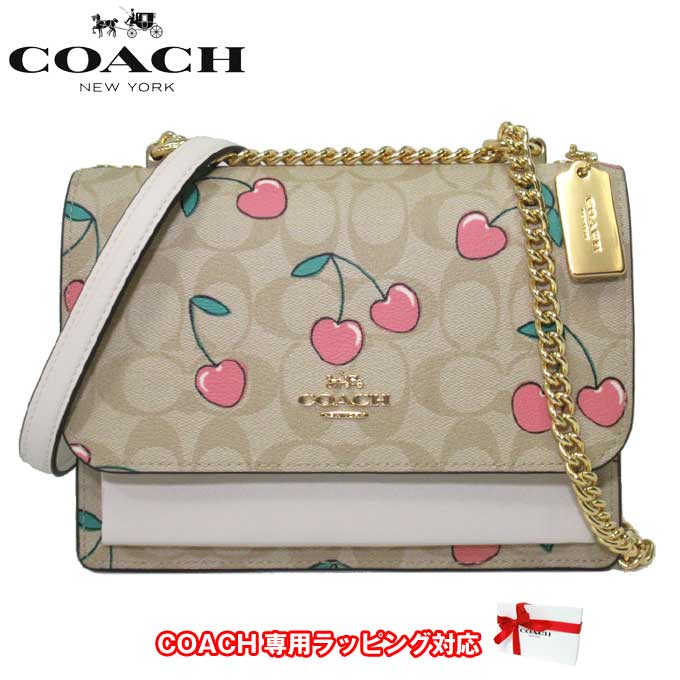 【1000円OFF 5/16 01:59迄】コーチ バッグ ショルダーバッグ COACH シグネチャー ハート チェリー プリント チェーン クレア クロスボディ 斜め掛け CE610 IMOT4(ライトカーキ×マルチカラー) アウトレット レディース 送料無料