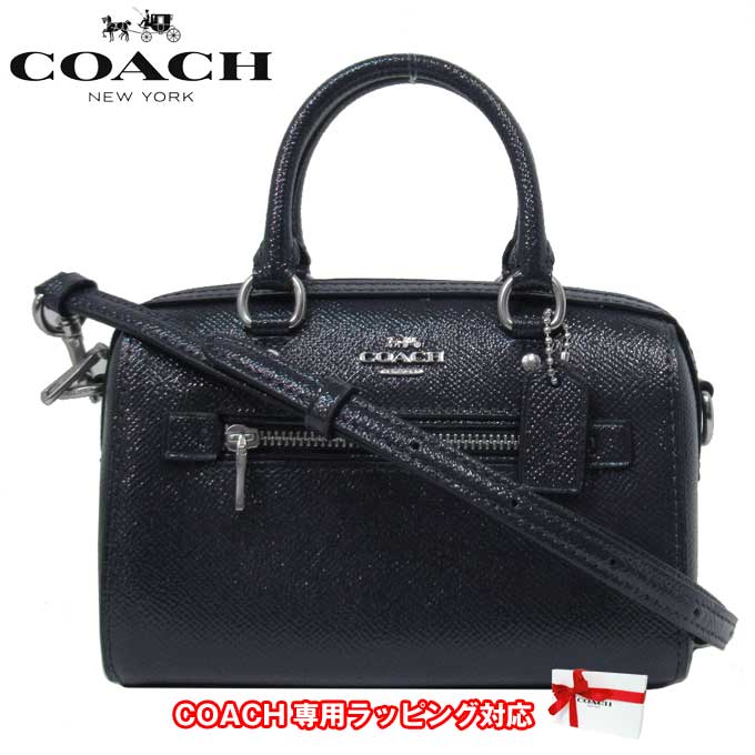 コーチ バッグ ショルダーバッグ COACH パテントレザー ミニ ローワン クロスボディ サッチェル 2WAY ミニバッグ 斜め掛け CE631 SVBHP(ミッドナイトネイビー) アウトレット レディース 送料無料