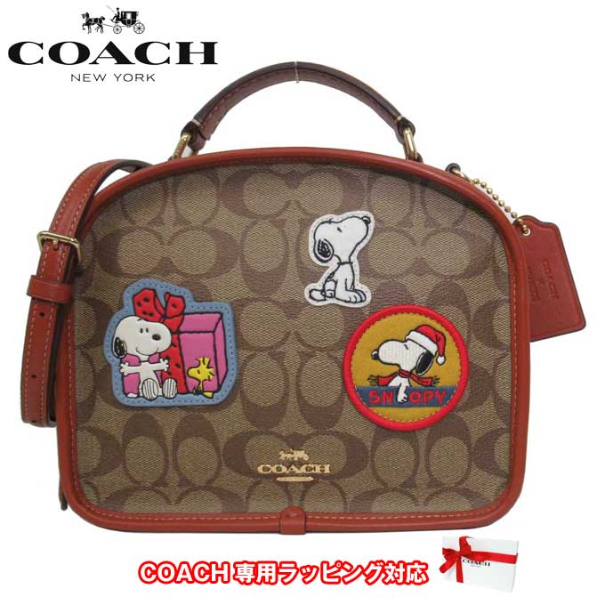 【1000円OFF 5/16 01:59迄】コーチ バッグ ショルダーバッグ COACH ピーナッツ × コーチ シグネチャー スヌーピー ワッペン 2WAY ランチペール CE847 IMT1O(カーキ×レッドウッド×マルチカラー)アウトレット レディース 送料無料