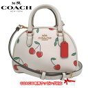 【10%OFF 5/7 AM9:59迄】コーチ バッグ ハンドバッグ COACH ハート チェリー プリント PVC コーティングキャンバス ドーム型 ミニバッ...