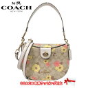 【10%OFF 5/7 09:59迄】コーチ バッグ ショルダーバッグ COACH PVC シグネチャー フローラル プリント エラ ホーボ 2WAY 肩掛け 斜め掛け CH347 IMOT4(ライトカーキ×マルチカラー) レディース アウトレット 送料無料