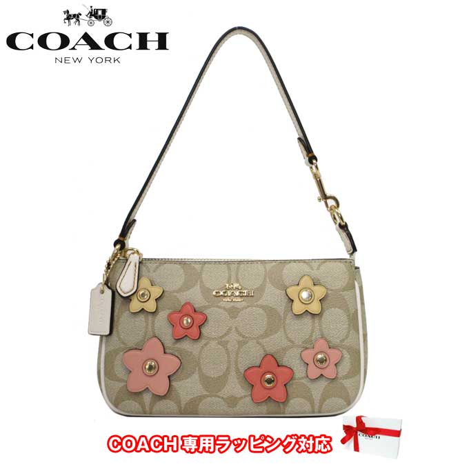 楽天SanAlpha（サンアルファ）【10％OFF 6/2 09:59迄】コーチ ポーチ COACH シグネチャー PVC ノリータ 19 フラワーパッチ トップハンドル CH619 IMOT4（ライトカーキマルチ） アウトレット レディース 送料無料