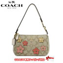 【1000円OFF 4/17 09:59迄】コーチ ポーチ COACH シグネチャー PVC ノリータ 19 フラワーパッチ トップハンドル CH619 IMOT4(ライトカーキマルチ) アウトレット レディース 送料無料