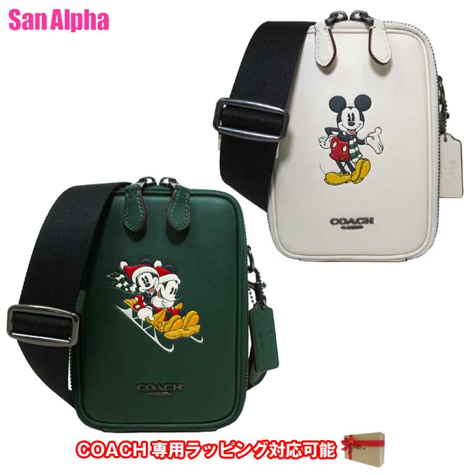 【1000円OFF 5/16 01:59迄】コーチ バッグ ショルダーバッグ COACH X DISNEY コーチ × ディズニー ミッキー ウィンター モチーフ スタントン クロスボディ 斜め掛け CM028 コラボ商品 アウトレット メンズ 送料無料