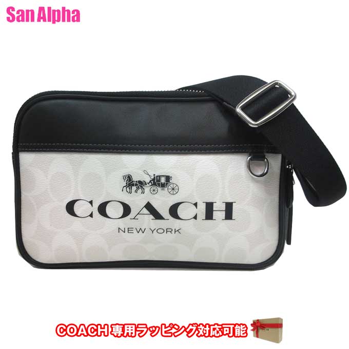 【10%OFF 5/21 09:59迄】コーチ バッグ ショルダーバッグ COACH グラハム レザー×PVC シグネチャー キャンバス クロスボディ 斜め掛け CP062 SVWGZ (チョーク×ブラックマルチ) アウトレット メンズ 送料無料