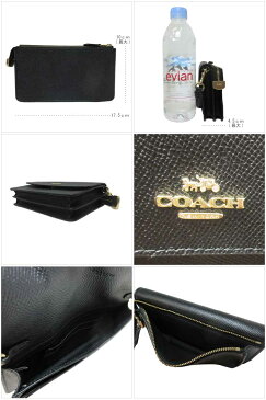 コーチ アウトレット COACH ポーチ F73793 クロスグレーン レザー フォールドオーバー リストレット ストラップ付 ポーチ / 財布 IMBLK(ブラック)【RCP】【楽天カード分割】【レディース】