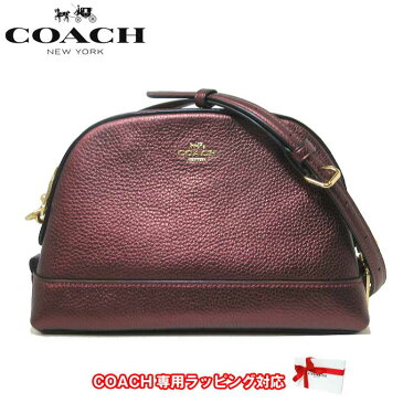 コーチ アウトレット COACH ショルダーバッグ F88036 ペブルドメタリックレザードーム クロスボディー / ポシェット 斜め掛け IMPJT(メタリックワイン)【RCP】【0815楽天カード分割】【s-mail03】【レディース】