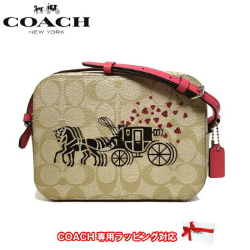 コーチ アウトレット COACH ショルダーバッグ F91041 PVC バレンタイン シグネチャー×ホース アンド キャリッジ プリント ミニ カメラバッグ SVQA1(ライトカーキマルチ×ポピー)【RCP】【楽天カード分割】