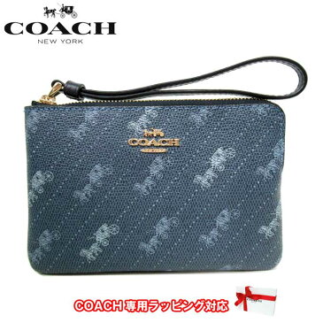 コーチ ポーチ レディース COACH C4466 IMDEN PVC ホース アンド キャリッジ プリント コーナー ジップ リストレット アウトレット 送料無料【ギフト】【メール便対応(ネコポス)】