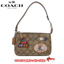 【10%OFF 5/7 AM9:59迄】コーチ ポーチ COACH パッチ シグネチャー PVC トップハンドルポーチ CK383 SVOT8(カーキマルチ) ...
