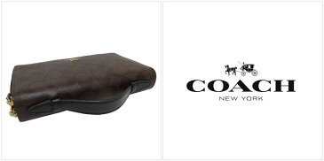 ●訳あり●コーチ アウトレット COACH 財布 F23552 PVC シグネチャー ダブルジップ トラベル オーガナイザー ハンドル付き 長財布 / セカンドバッグ IMAA8(ブラウン×ブラック)【RCP】【楽天カード分割】【メンズ】