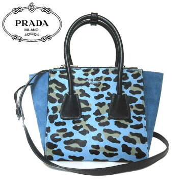 【1000円OFF 9/11 01:59迄】プラダ アウトレット PRADA ハンドバッグ 1BA025 ハラコ×スウェード レオパード柄 2WAY ハンドバッグ CAVALLIN+SCAMO / MARE【レディース】【ギフト】