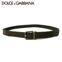 【期間限定ポイント10倍】【10%OFF】●No.12●ドルチェ&ガッバーナ アウトレット DOLCE&GABBANA ドルガバ アパレル レザー×パイソン調レザー ベルト ダークブラウン系 【ベルト】【レディース】