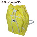 【期間限定ポイント10倍】【10%OFF】ドルチェ&ガッバーナ アウトレット DOLCE&GABBANA ドルガバ ショルダーバッグ EM0016-B9E57-8B703 キャンバス リュック ドット柄 水玉 イエロー系【0815楽天カード分割】【s-mail03】