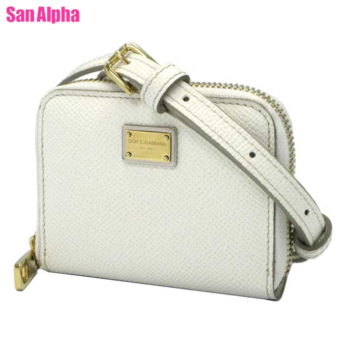 ドルチェ＆ガッバーナ コインケース DOLCE&GABBANA ドルガバ ショルダーストラップ付きコインケース 小銭入れ 小物入れ 斜め掛け BI3079 A1001 80001(オフホワイト系) アウトレット メンズ 送料無料