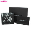 【1000円OFF 4/27 09:59迄】ドルチェ＆ガッバーナ 財布 コインケース DOLCE&GABBANA 型押しレザー スター ロゴ 小銭入れ ミニ財布 BP2521 AK443 HN360(ブラック×ホワイト系)アウトレット メンズ 送料無料