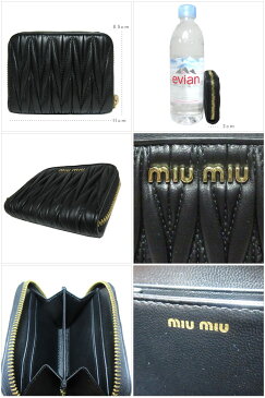 ミュウミュウ アウトレット miumiu 財布 5MM268 マトラッセレザー ラウンドファスナー コインケース MATELASSE'1 / NERO 【RCP】【0815楽天カード分割】【レディース】【s-mail03】