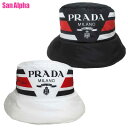 【10%OFF 5/7 09:59迄】プラダ アパレル ハット 帽子 PRADA Reナイロン 1HC248 TESSUTO RIGHE アウトレット メンズ レディース 送料無料