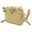 プラダ カードケース PRADA ラフィア系 トライアングル モチーフ ストラップ付カードケース 斜め掛け 9Y27BS PELLETTERIA COLORI ...