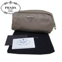 【10%OFF】●New!!● プラダ アウトレット PRADA ポーチ 1NA350 ナイロン コスメ(化粧) ポーチ TESSUTO / ARGILLA【レディース】