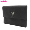 【10%OFF 5/7 AM9:59迄】プラダ カードケース ポーチ PRADA レザー トライアングル モチーフ ロゴ ドキュメントホルダー ミニ ブリーフケ...