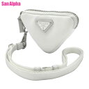 【10%OFF 5/7 AM9:59迄】【訳あり】プラダ ポーチ PRADA ナイロン トライアングル 三角 モチーフ ロゴ ネックストラップ付 ミニポーチ 2...