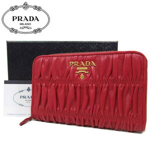 10%OFF 5/7 09:59ۥץ  Ĺ PRADA ޥȥå ʥåѥ쥶 饦ɥեʡ  1ML157 NAPPA GAUFRE'1 FUOCO1(åɷ) ȥå ǥ ̵