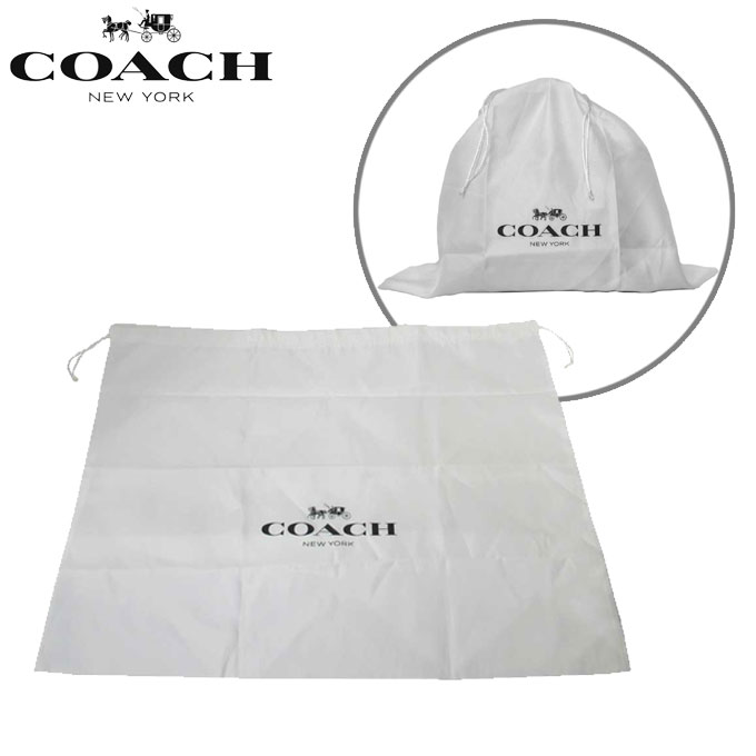 【単品購入可】COACH コーチ 専用 保存袋 ■横長タイプ ロゴ ホワイト系 ■ (非売品入手困難) バッグ トートバッグ シ…