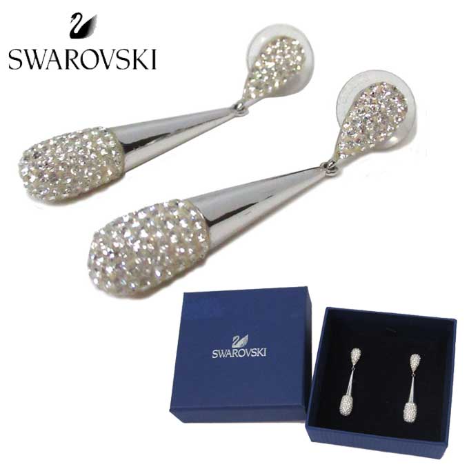 【中古（Bランク）】 スワロフスキー アクセサリー ピアス SWAROVSKI ラインストーン ドロップ レディース 送料無料