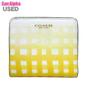 【1000円OFF 5/16 01:59迄】【中古(Aランク)】コーチ 財布 二つ折り財布(小銭入れあり) PVC ミニ財布 (イエロー系マルチ) 送料無料