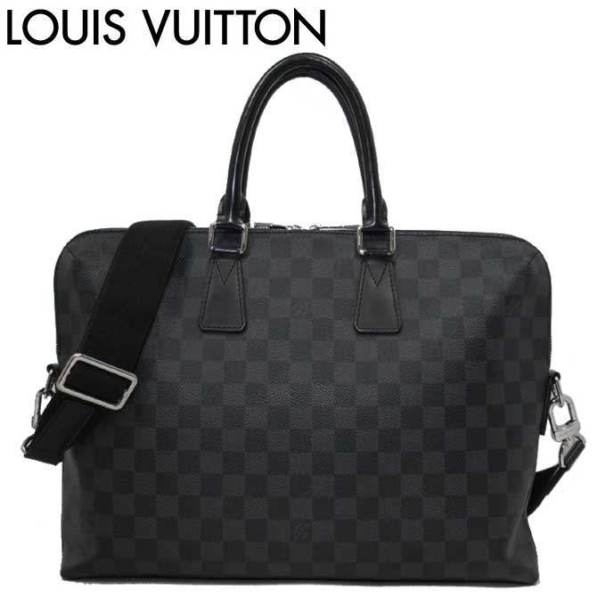 【10%OFF 8/21 09:59迄】【中古（Aランク）】 ルイヴィトン Louis Vuitton ダミエ・グラフィット ポルト ドキュマン ジュール 2WAY ビジネスバッグ ブリーフケース N48224 送料無料