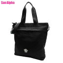 【10%OFF 5/7 AM9:59迄】ヴェルサーチェ バッグ トートバッグ VERSACE ナイロン メデューサ ロゴ トート 2WAY 斜め掛け A4対応 ...