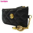 【10%OFF 5/7 AM9:59迄】ヴェルサーチェ カードケース VERSACE キルティング レザー メデューサ ロゴ キーリング付き DP3I168S ...