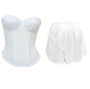 【送料無料】●白●ブライダルインナー ビスチェ&タップパンツ 【2点セット】 【タップパンツはお着換えの時に便利です】【ウェディング下着】【結婚式に】【フォトウエディングに】【ブライダルビスチェ】【補正下着】【格安ビスチェ】