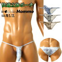 ラポームオム 日本製 セクシービキニ 下着 ショーツ スタイリッシュ ハーフバックショーツ 3Dポーチ デニムプリント 快適ストレッチ 立体ポーチ 光沢ストレッチ 大人の色気 メンズ 男性用ビキニ アンダーウェア パンツ|詳細画像