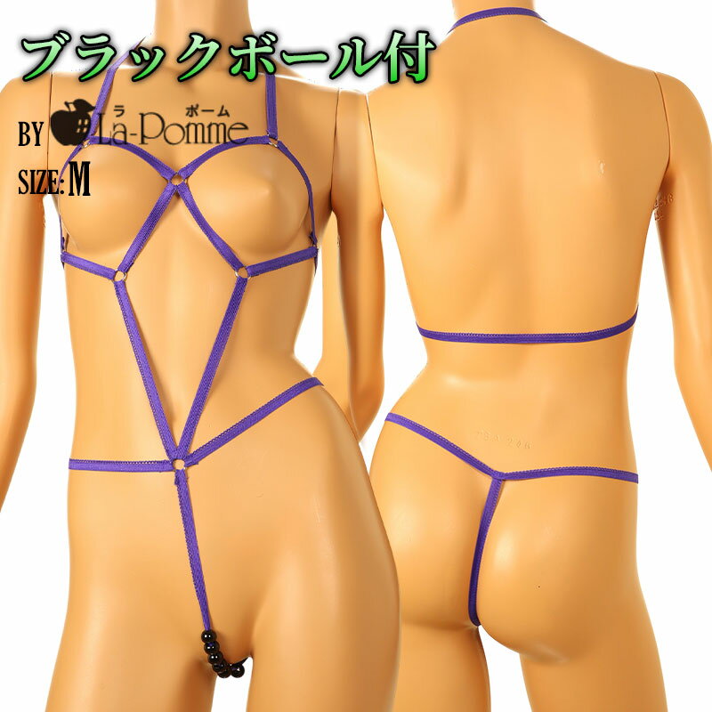 【商品のご案内】 身体にやさしくフィットするなめらかな素材感で、快適な着用感を実現しました。センターには遊び心のある6連ブラックボールをあしらい、さりげないアクセントとしてデザイン性を高めています。シンプルな中にも個性が光る、こだわりの一枚です。 【ココに注目！】 柔らかく伸縮する快適素材で心地よいフィット感を実現したランジェリー 身体にやさしくなじむなめらかな質感でデイリーにも使いやすい一枚 センターの6連ブラックボールがさりげない遊び心を添えるデザイン シンプルな中に個性を感じさせるアクセントが魅力のコスチュームランジェリー 【商品スペック（3段階）】 フィット感：普通 伸縮性：少しある 厚み：普通 【商品基本情報】 商品コード：526003 サイズ：Mサイズ（ヒップ87-95cm） 生地品質：ナイロン85％　　ポリウレタン15％（ピコゴム） クロッチ：無し