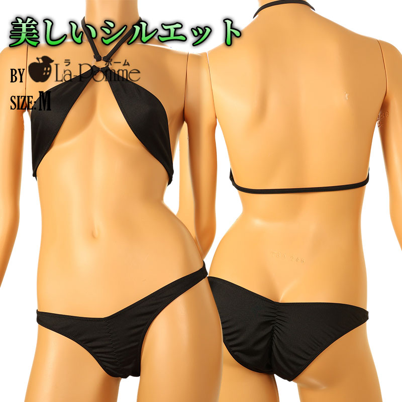 【商品のご案内】 身体にしなやかにフィットする快適な着用感で、美しいシルエットを引き立てます。ショーツ内側のセンターにはシャーリングゴムを施し、ラインをきれいに見せる設計に仕上げました。機能性とデザイン性を兼ね備えた、スマートなマイクロビキニになります。 【ココに注目！】 発色の良さと光沢感が映えるライクラ素材の快適マイクロビキニ ハリのある伸縮性で身体にしなやかにフィットする心地よい着用感 センターのシャーリングゴムが美しいラインを引き立てるデザイン 機能性とスタイル性を両立したスマートで洗練された一枚 【商品スペック（3段階）】 フィット感：普通 伸縮性：少しある 厚み：普通 【商品基本情報】 商品コード：539016 サイズ：Mサイズ（ヒップ87-95cm） 生地品質：ポリエステル83％ポリウレタン17％（ライクラ） クロッチ：無し