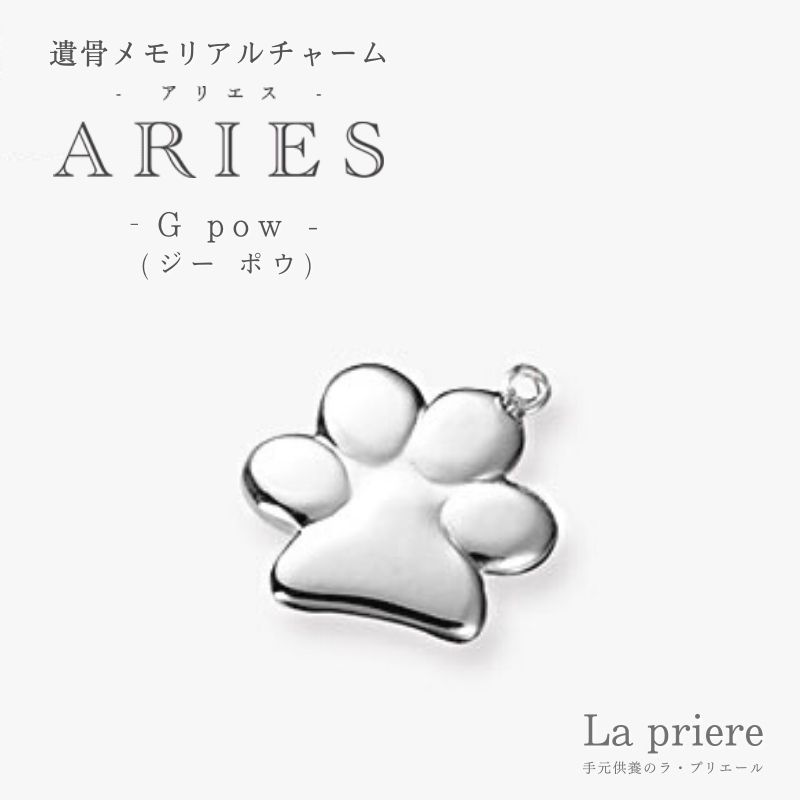 【ARIES ペット遺骨メモリアルチャーム　-G Pow（ジー ポウ）- 】【送料無料】／ペット 遺骨 アクセサリー ジュエリー リング 手元供養 オシャレ ペット