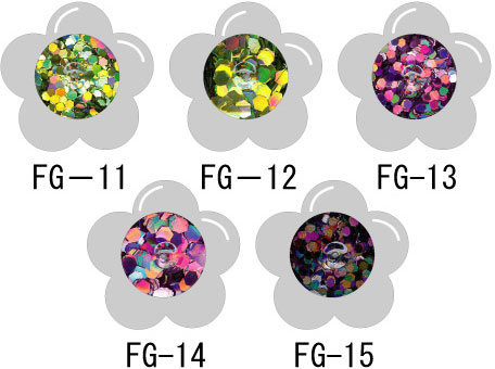 大人気定番ラメ ラメラメ！ヘキサゴンホログラム全5種類【メール便OK】(FG11-15)【YDKG-s】