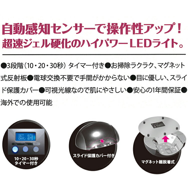 超速ジェル硬化 40W ハイパワーLEDライト...の紹介画像2