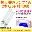 【2個以上購入で送料無料!】ビューティーネイラーコンパクトUVライト9W(CUL-1)専用替えランプ9W(CUL-2)2本セット【メール便もOK】