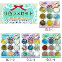 9色ラメセット グリッター ホログラム ブリオン ビーズ ジェルネイル スカルプチュア マニキュア 【メール便OK】(OCS-01-04)