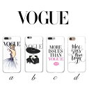 【メール便送料無料】【人気商品】iphoneケースVOGUEヴォーグ雑誌おしゃれ外国人女性白ホワイトシンプル韓国女の子女子英字ロゴ英語ハードケーススマホカバー【iphone8/7 iphone8plus/7plus iphoneX】