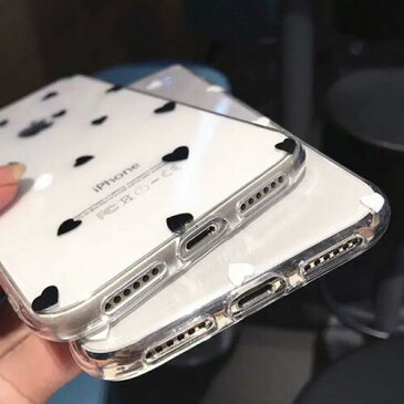 【メール便 送料無料】iPhoneケース クリア 透明 ハート 柄 シンプル 大人 可愛い かわいい オシャレ おしゃれ アイフォンケース アイホン 韓国 ソフト ソフトケース iphone11ケース ガーリー 女子 女の子 【iphone11, iphone 11 pro】