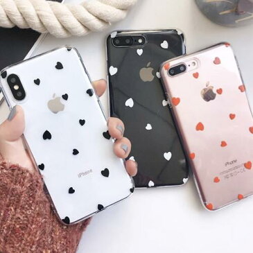 【メール便 送料無料】iPhoneケース クリア 透明 ハート 柄 シンプル 大人 可愛い かわいい オシャレ おしゃれ アイフォンケース アイホン 韓国 ソフト ソフトケース iphone11ケース ガーリー 女子 女の子 【iphone11, iphone 11 pro】