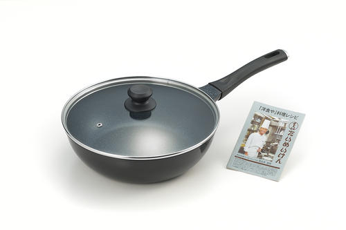 たいめいけん アルミ鋳物炒め鍋28cm ガラス蓋付(TM-124)茂出木浩司 炒め グリル イタメ鍋 いため鍋 洋..