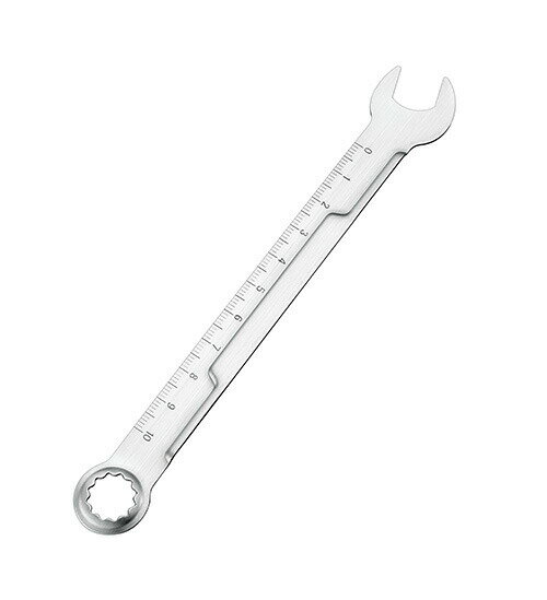 スパナスケール(0369008)文房具 ステーショナリー 定規 工具風 メカニック メカニカル ステンレス レンチ【日本製】【メール便対応】